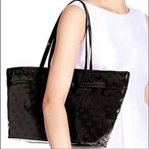 Kate Spade Embossed Polka Dot Patent Leather